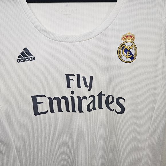 Adidas Real Madrid 2015/16 Home Jersey White Fly Emirates Soccer Futbol TShirt M - Picture 4 of 16